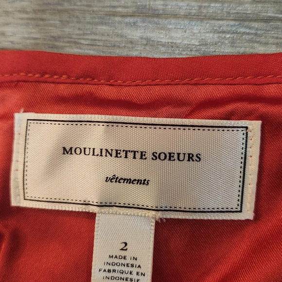 Anthropologie Moulinette Soeurs orange  lace mini sheath dress - Picture 5 of 8